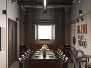 3D Reception Dining Interior design project 3D 模型