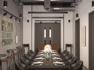 3D Reception Dining Interior design project 3D 模型