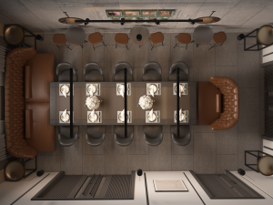 3D Reception Dining Interior design project 3D 模型