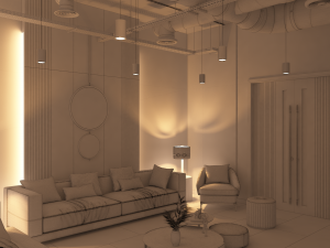 3D Reception Dining Interior design project 3D 模型