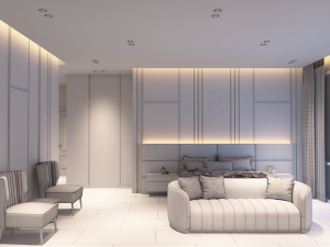 LUXURY MASTER BEDROOM 3D Model
