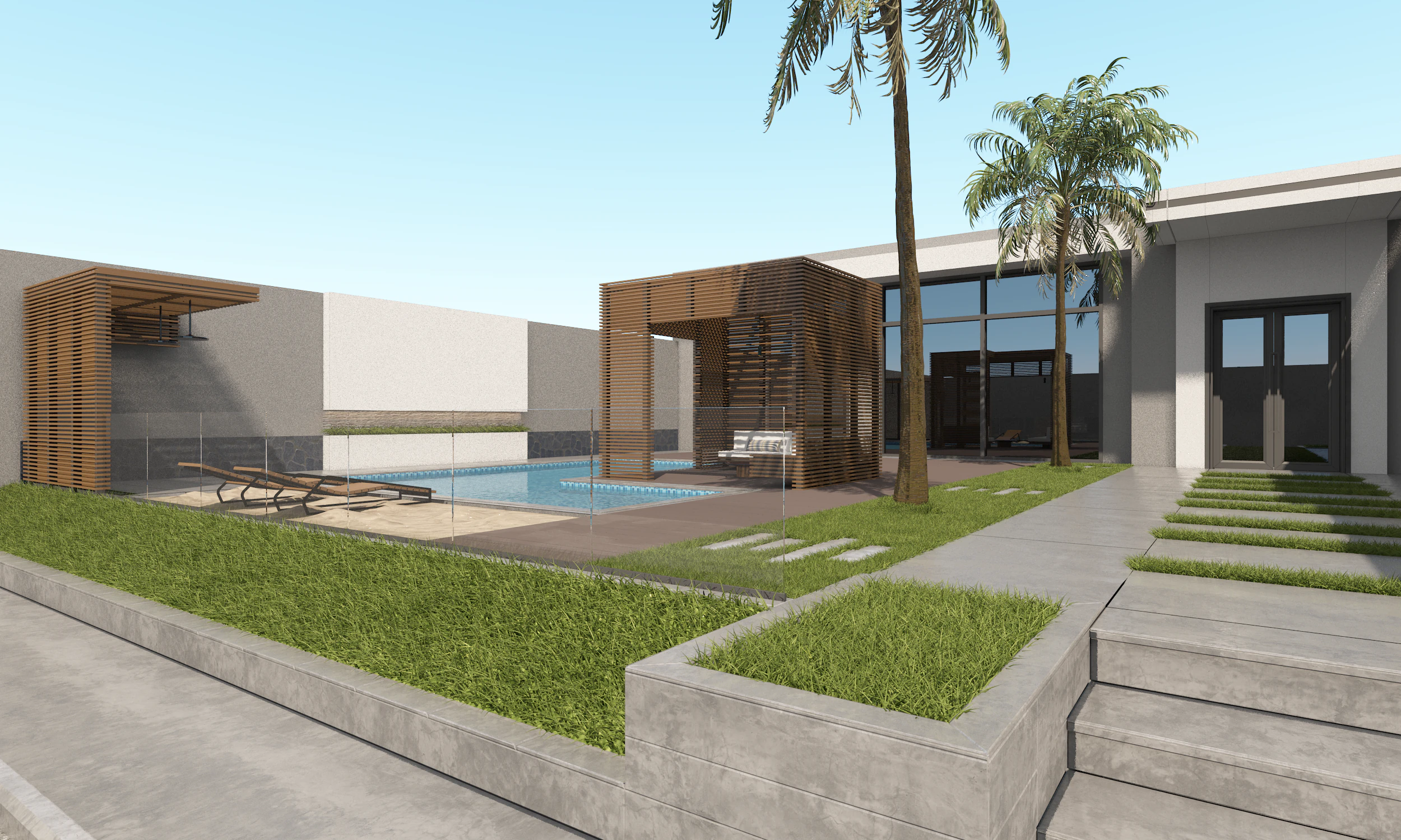 Private resort 3D Model .c4d .max .obj .3ds .fbx .stl .blend 