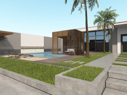 Частный курорт 3D Модель