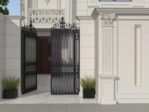 Villa Exterior Design 3D Model