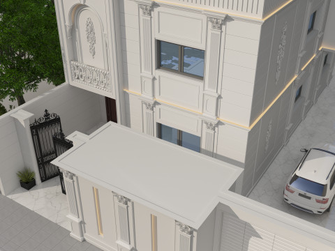 Villa Exterior Design 3D Model