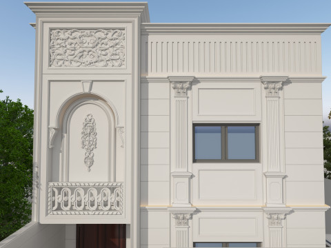 Villa Exterior Design 3D Model