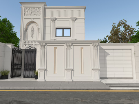 Villa Exterior Design 3D Model