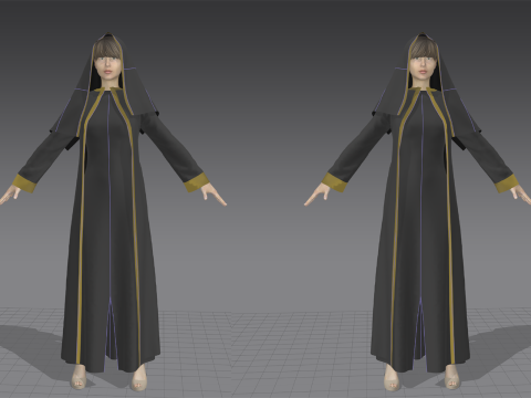 Arabic Abaya 3D Model