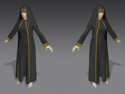 Arabic Abaya 3Dモデル