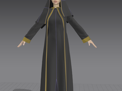 Arabic Abaya 3Dモデル