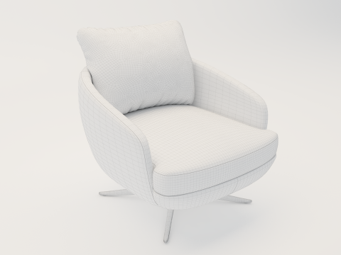 LARGE ARMCHAIR - SWIVEL 3D Model