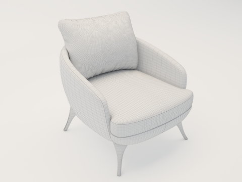 LARGE ARMCHAIR - FIXED 3D Model