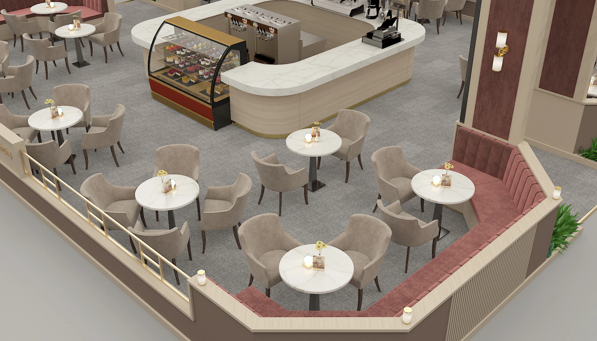 Coffee Shop Design Concept 3D Model .c4d .max .obj .3ds .fbx .stl .blend 