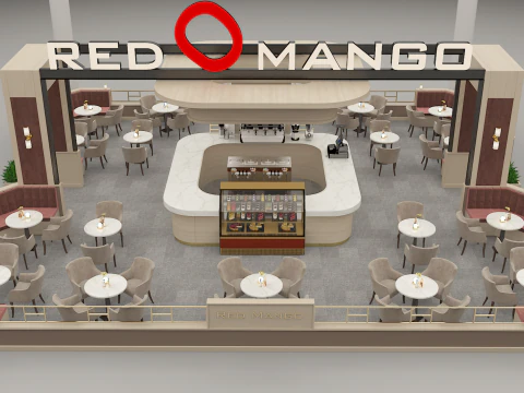 Coffee Shop Design Concept 3D Model