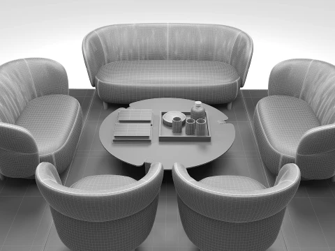 Kori Seating Collection by NOTI 3D Model