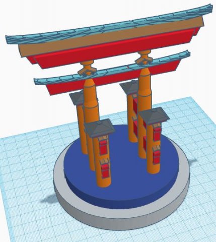 japanese shinto shrine 3D 打印模型 .c4d .max .obj .3ds .fbx .stl .blend 