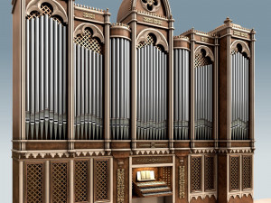 organ gothic 3D 模型