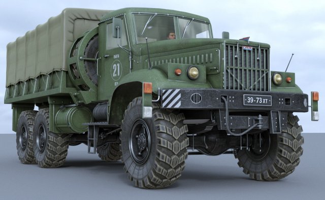 kraz-255 Model 3D .c4d .max .obj .3ds .fbx .stl .blend 