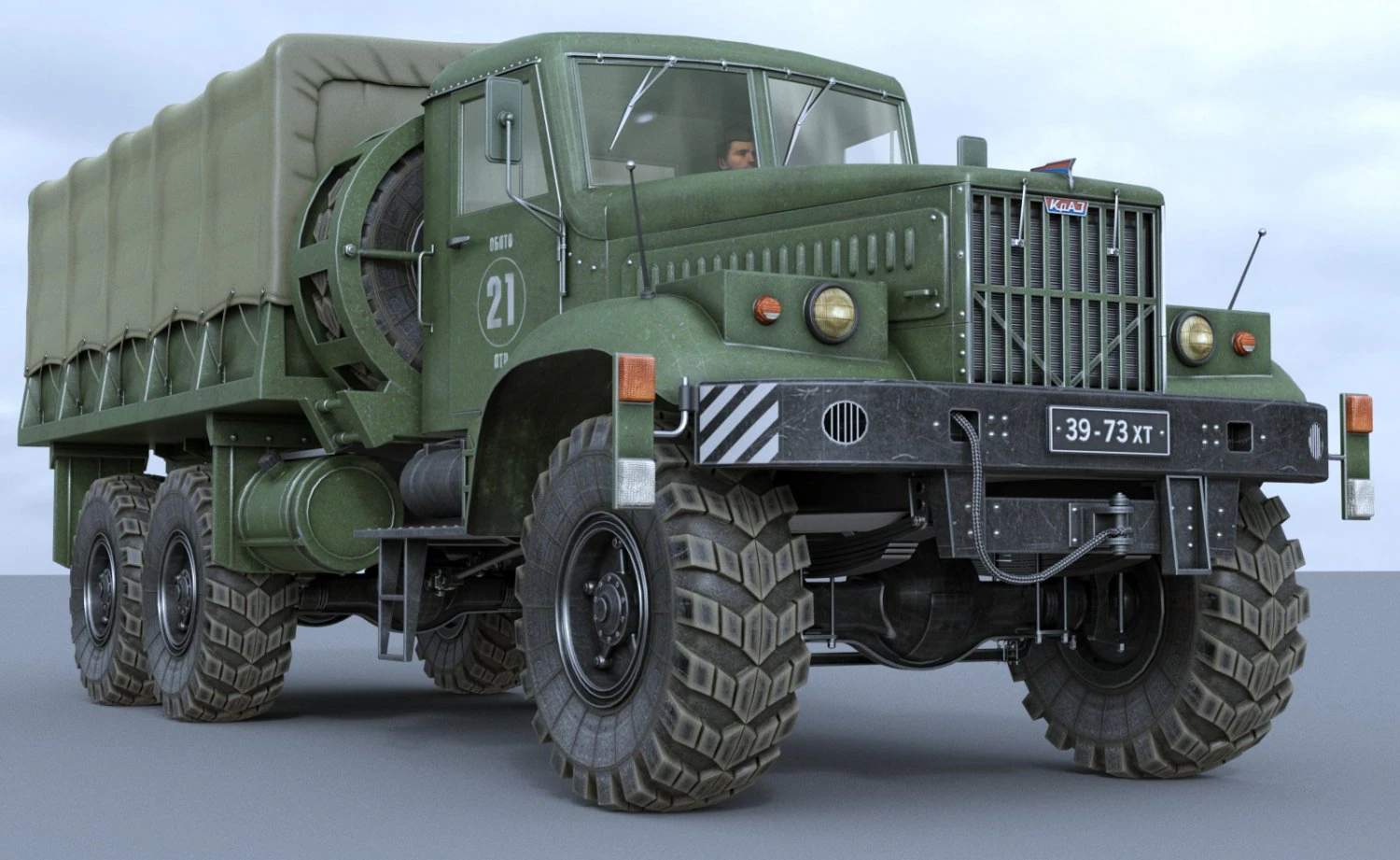 kraz-255 3D Model .c4d .max .obj .3ds .fbx .stl .blend