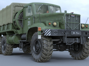 kraz-255 3D Model