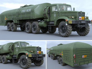 kraz-258b tz-22 3D Model