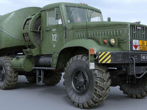 kraz-258b tz-22 3D Модель