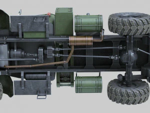 kraz-258b tz-22 3D Model