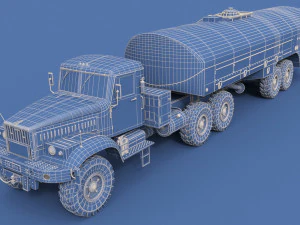 kraz-258b tz-22 3D Model