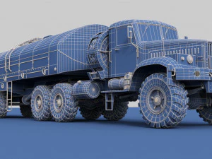 kraz-258b tz-22 3D Model