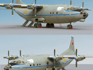 antonov an-12b Modelo 3D