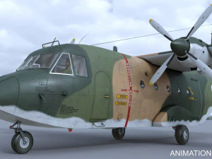 casa c-212-200 aviocar 3D Model