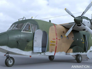 casa c-212-200 aviocar 3D Model