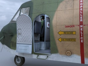 casa c-212-200 aviocar 3D 모델
