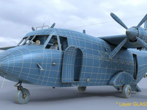 casa c-212-200 aviocar 3D Model