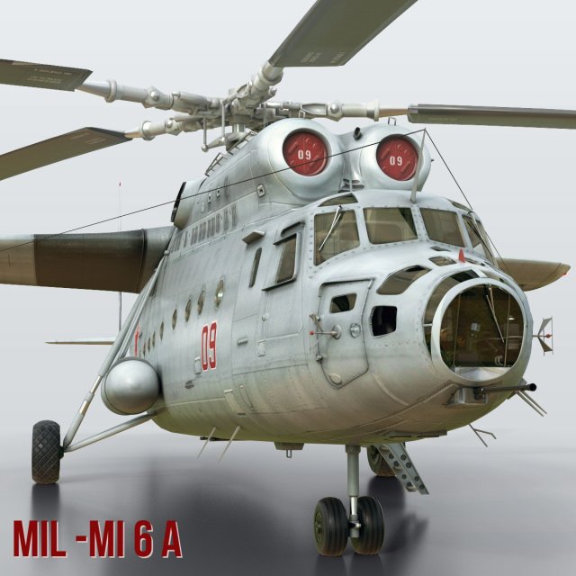 mil mi-6a 3D Model .c4d .max .obj .3ds .fbx .stl .blend 
