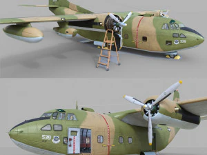 dostawca Fairchild c-123 Model 3D