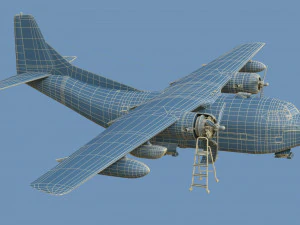 fairchild c-123 provider 3D Model