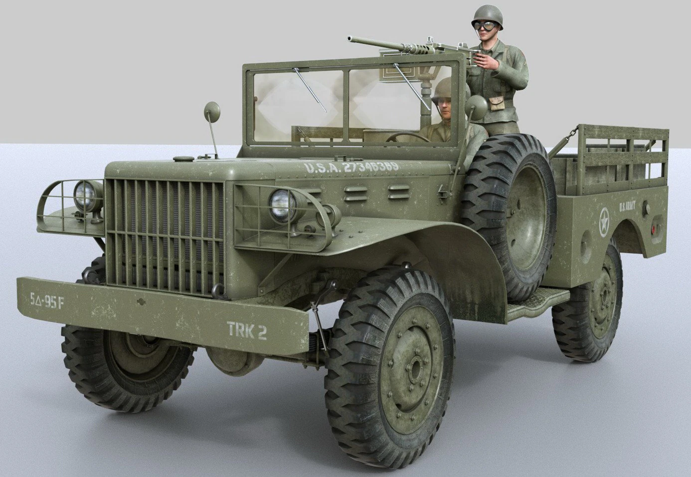 dodge wc-51 3D Model .c4d .max .obj .3ds .fbx .stl .blend 
