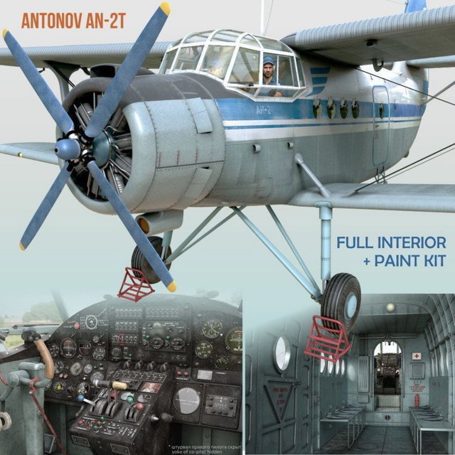 Antonov An-2T Modelo 3D .c4d .max .obj .3ds .fbx .stl .blend 