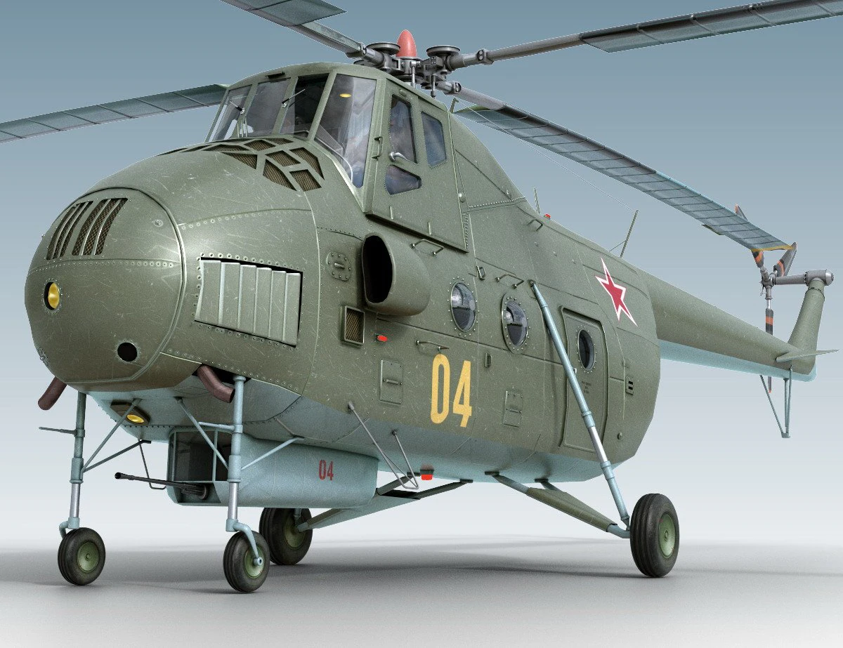 Mil Mi-4 3D Model .c4d .max .obj .3ds .fbx .stl .blend 