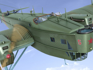 Tupolev TB-3 with 4 engines M17 3Dモデル