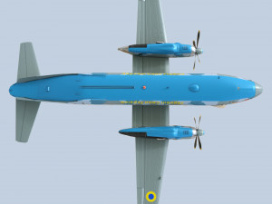 Antonov AN-26 of Ukrainian AF 3D Model