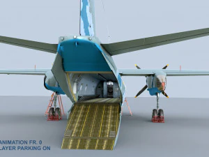 Antonov AN-26 of Ukrainian AF 3D Model