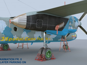 Antonov AN-26 of Ukrainian AF 3D Model