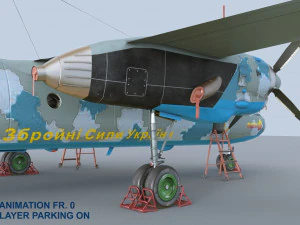 Antonov AN-26 of Ukrainian AF 3D Model