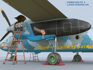 Antonov AN-26 of Ukrainian AF 3D Model