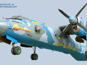 Antonov AN-26 of Ukrainian AF 3D Model