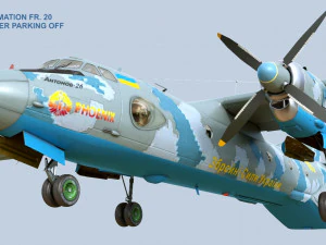 Antonov AN-26 of Ukrainian AF 3D Model