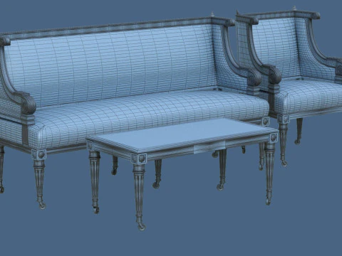 Set classic BELLONI 3D Model