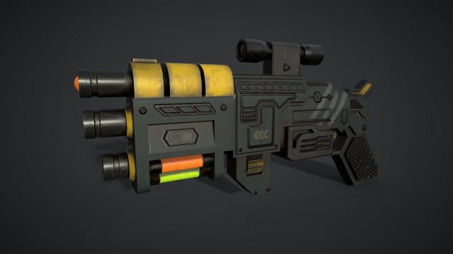 sci-fi ray 3D 모델 .c4d .max .obj .3ds .fbx .stl .blend 